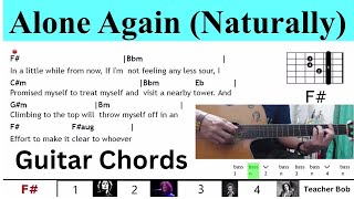 Alone Again Naturally by Gilbert OSullivan  Guitar Chords amp Lyrics TeacherBob [upl. by Nrev]