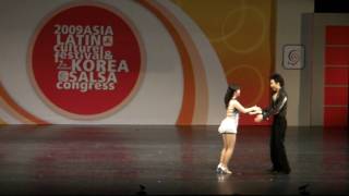 2009 Korea Salsa Congress couple Div Shimon Sato Rika Japan [upl. by Evilc38]