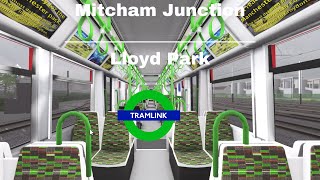 Croydon Trams Full Journey Mitcham Junction to Lloyd Park [upl. by Acissehc727]