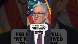 Fed Chair Powell ‘We’re not allowed to own bitcoin’ shorts [upl. by Yniattirb]