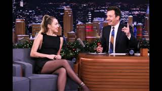 Singer Miley Cyrus attends The Tonight Show Starring Jimmy Fallon [upl. by Raycher]