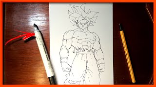 cómo dibujar a goku instinto superior  How to draw Goku ultra [upl. by Atnima635]