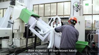 Nonwoven recycling machine Aceretech 2024 [upl. by Ahsieit618]