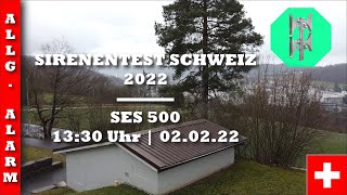 Sirenentest Schweiz 2022  Obersiggenthal  SES 500  Allgemeiner Alarm [upl. by Higginbotham558]