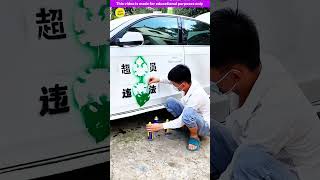 A Boy paint art on his boss car 🤩 Gadgets Smart Appliances Kitchen Utensils Home Inventions [upl. by Aerdna217]