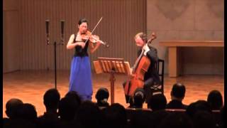 Corelli Violin Sonata op5 No 4  Tomoko Katsura violin Guillaume Grosbard cello  Live [upl. by Zehc833]