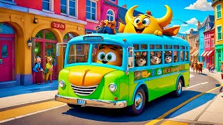 The Wheels on the Bus  Nursery Rhymes  Kids Songs  Fun and Learning [upl. by Lennod]