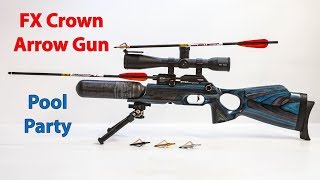 Airgun Broadhead Launcher  Archery Pool Party  FX Crown Airgun Kit  Megaboom [upl. by Nisotawulo209]