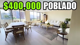 Tour a 400000 Medellin Apartment  El Poblado [upl. by Hollinger]