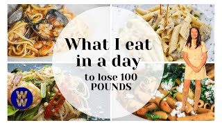 What I eat in a Day of Losing 100 POUNDS [upl. by Goer]