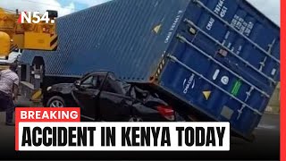 Breaking Accident In Kenya Today Trailer Crashes Car in Nairobi Utawala Area– News54 Africa [upl. by Iggie]