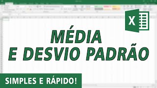 Como calcular média e desvio padrão no Excel [upl. by Namhar]