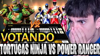 ReaccionandoVotando Tortugas Ninja vs Power Rangers Épicas Batallas de Rap del Frikismo [upl. by Gerger]