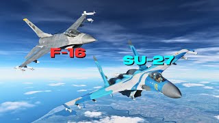 SU27 VS F16  DOGFIGHT  DCS World [upl. by Wills]