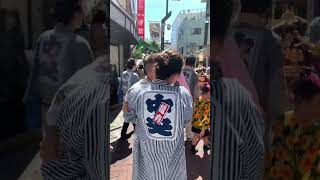 Japanese yelling while carrying a litter on street japan culture japantravel pov [upl. by Swope793]