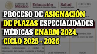 Asignación de plazas CIFRHS ENARM 2024 [upl. by Barbette]