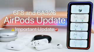 AirPods Update 6F8 for all AirPods is Out  Whats New [upl. by Ynohtna]