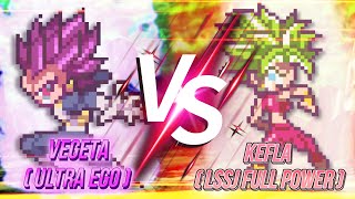 quotBeyond Limits Ultra Ego Vegeta vs Full Power Kefla  JawDropping Sprite Animation WhatIfquot [upl. by Asiek1]