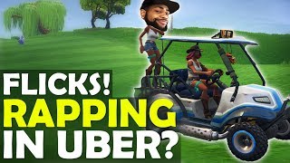 FLICK SHOT KING  DAEQUAN RAPPING IN AN UBER  HIGH KILL FUNNY GAME  Fortnite Battle Royale [upl. by Melc]