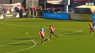 1ST KYLE MCLEAN GOAL  CRUSADERS V LINFIELD  2024 IRISH PREMIERSHIP FOOTBALL [upl. by Nolat109]