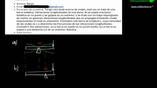 FISICA TEORIA DE ONDAS VIBRACION LONGITUDINAL EN BARRA [upl. by Loriner]