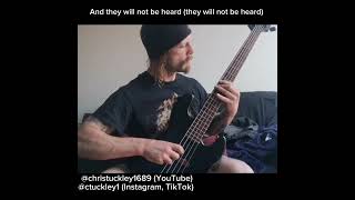 WhitechapelTV  This Is Exile bass cover and lyric video by Chris Tuckley [upl. by Chilt]