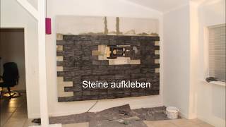 DIY TV Wand mit LED Beleuchtung selber bauen [upl. by Mccallion117]