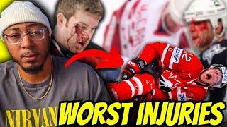 😱😱😱  NHL Worst Injuries Ever Reaction [upl. by Enyalahs]