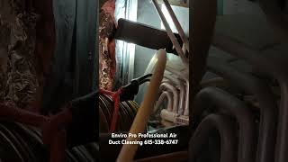 Cleaning return duct at the unit ductcleaning nashvilletn enviropro [upl. by Tenaej464]