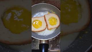 Fried eggs in bread  food recipe egg shortvideos  viral shorts [upl. by Nnorahs]