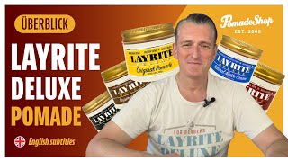 LAYRITE DELUXE Pomade  German  English subtitles  PomadeShop [upl. by Lahcim]