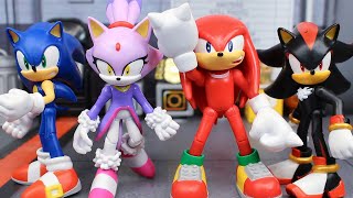 Jakks Pacific Wave 14 Sonic Knuckles And Blaze Figure Review [upl. by Niar]