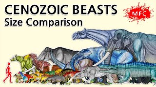 Know the size of CENOZOIC BEASTS  Size Comparison 03 [upl. by Enahsal334]