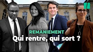 Remaniement ministériel  découvrez les principaux ministres d’Élisabeth Borne sortants et entrants [upl. by Jary463]