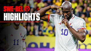 Sweden 03 Belgium  Hattrick for Big Rom  REDDEVILS  European Qualifiers [upl. by Arim]