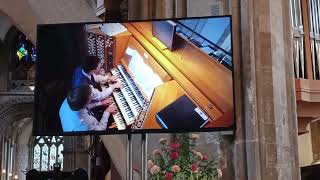 Two organists at Llandaff cathedral playing a duet [upl. by Lareine]