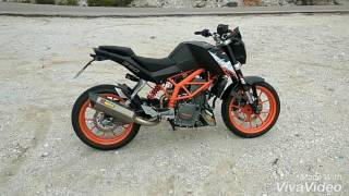 KTM DUKE 390 Akrapovic exhaust [upl. by Herzen]