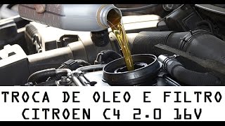 TROCA DE OLEO C4 20  USAR 5W40 10W40 ou 15W50 [upl. by Neras]