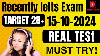 VERY HARD IELTS LISTENING TEST 2024  15102024 [upl. by Nohcim]