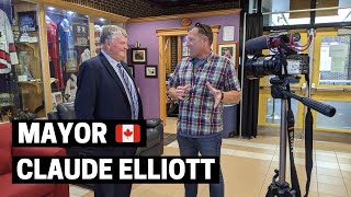 BEHIND THE SCENES COME FROM AWAY INTERVIEW  Mayor Claude Elliott from Gander Newfoundland [upl. by Ateekan]