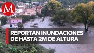 En Zacatecas desborde de presa deja 500 damnificados activan albergues temporales [upl. by Yecak139]