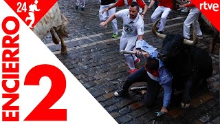 SEGUNDO ENCIERRO de San Fermín 2024  Toros de Cebada Gago [upl. by Ayatnohs662]