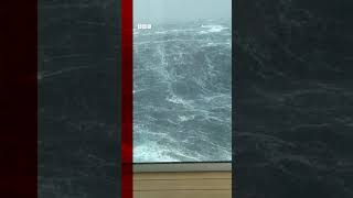 Huge waves filmed on cruise ship in storm in Bay of Bisacy Shorts CruiseShip BBCNews [upl. by Anhcar]