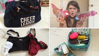 Pack with Me Whats in my Cheer Competition Bag [upl. by Aldin]