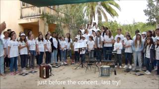 POLYPHONICA VOICES in Aegina Learning a traditional call and response African song [upl. by Karolyn]