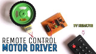 Remote control motor driver circuit using 4017 ic TV REMOTE [upl. by Accebor]