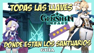 ✅🗝️Cómo conseguir TODAS LAS LLAVES de los SANTUARIOS de las profundidades en Genshin Impact🗝️ [upl. by Ihcelek]