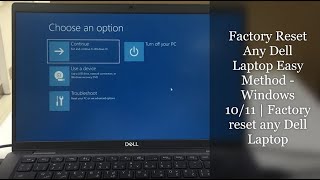 Factory Reset Any Dell Laptop Easy Method  Windows 1011  Factory reset Dell Laptop stepbystep [upl. by Lennor180]