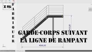 Comment fabriquer un gardecorps suivant le rampant dun escalier droit en métal de style industriel [upl. by Sugar]