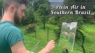 PleinAir in Brazil  Oil Painting of quotChacara Gehringquot in Itapetininga Sao Paulo [upl. by Suivatal]